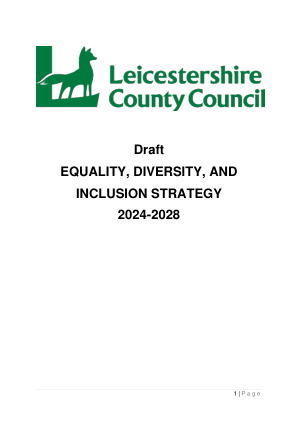 平等、多样性和包容性战略草案 - 2024-2028 年